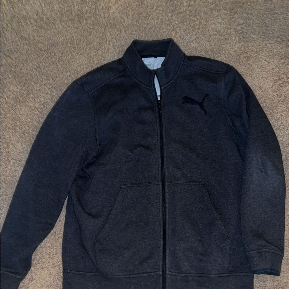Puma Men's Charcoal Zip-Up Sweater